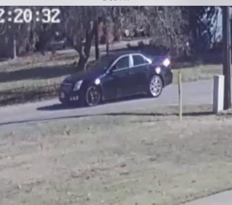 Italy police say the driver of this black Cadillac fired a shot at an Italy firefighter after an argument over speeding. Courtesy of the Italy Police Department