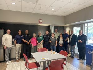 Members of the Waxahachie City Council and The Salvation Army of North Texas delivered donuts to the Waxahachie Police Department on Friday. (Courtesy of Grace Lewis)
